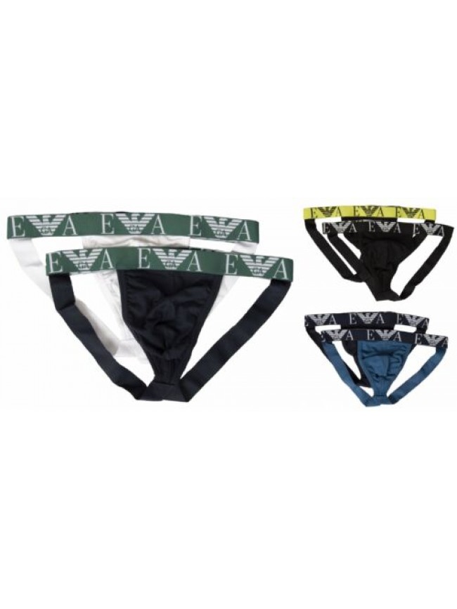 Jockstrap EMPORIO ARMANI sospensorio confezione 2 pezzi slip uomo  elastico a vi