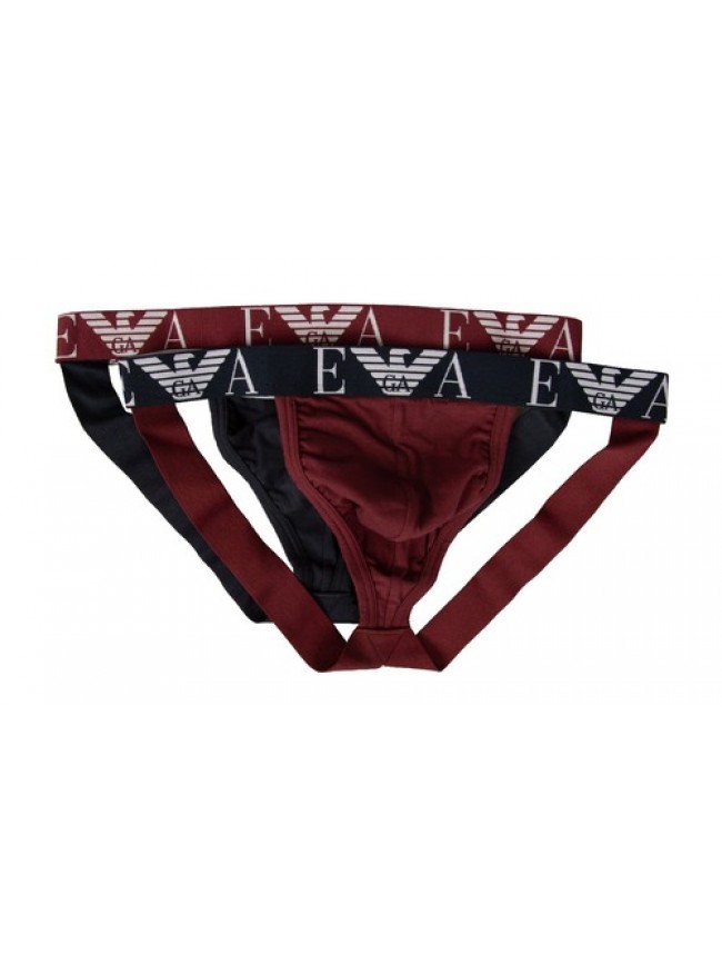 Jockstrap EMPORIO ARMANI sospensorio confezione 2 pezzi slip uomo elastico a vis