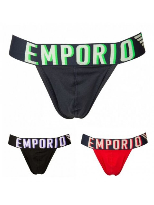 Jockstrap EMPORIO ARMANI sospensorio slip uomo elastico a vista cotone elasticiz