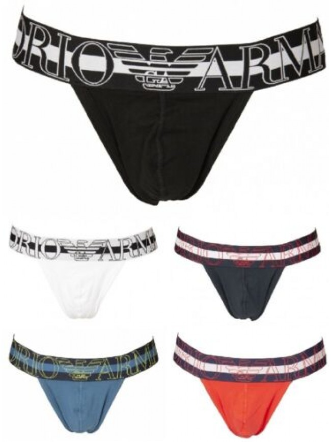 Jockstrap uomo EMPORIO ARMANI sospensorio slip elastico a vista cotone elasticiz