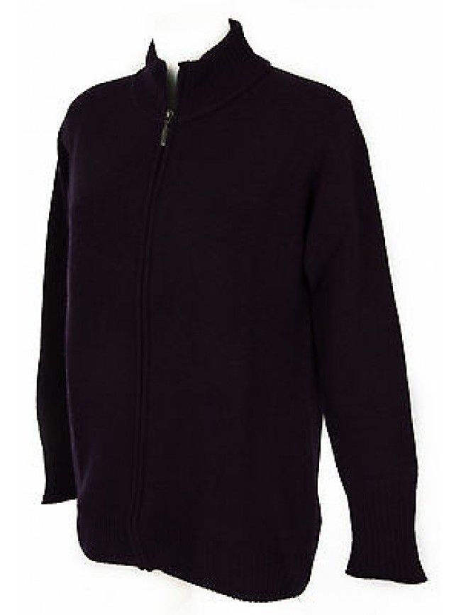 Maglia cardigan zip lana donna RAGNO a. A1100W taglia 54/XXL col. 568 OMBRA