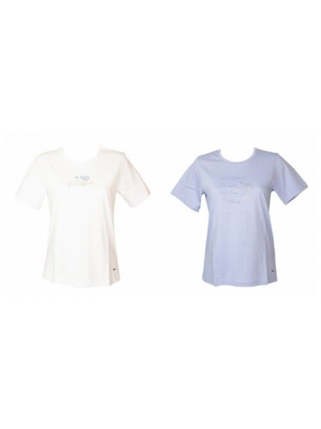Maglia donna F.LLI CAMPAGNOLO mezza manica giro collo con spacchetti laterali pu