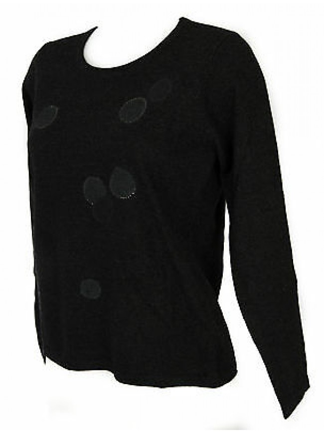 Maglia girocollo bolle donna sweater RISMEL art. G37-32 taglia M col. ANTRACITE