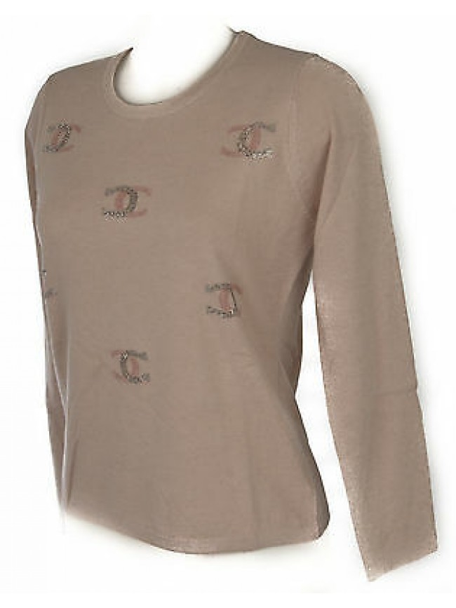 Maglia girocollo donna sweater RISMEL art. G37-61 taglia XL colore CIPRIA