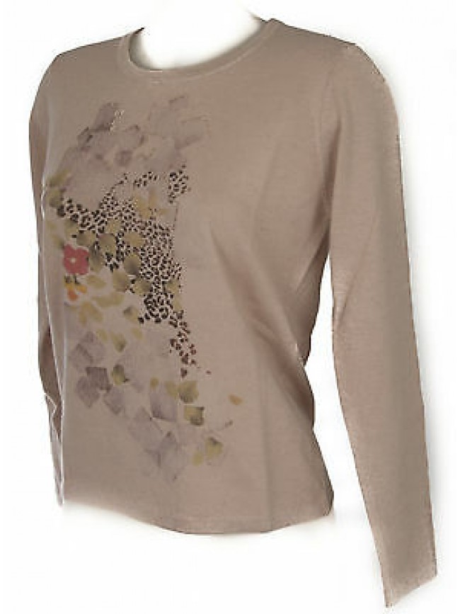 Maglia girocollo donna sweater RISMEL art. G37-62 taglia XL colore CIPRIA