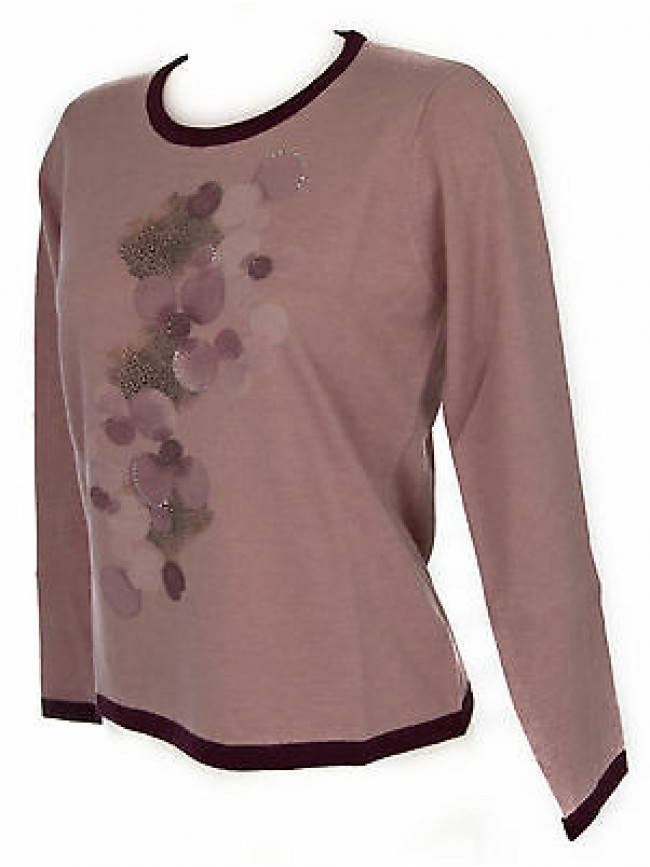 Maglia girocollo donna sweater RISMEL art. G37B-6 taglia XXL colore ROSA PINK