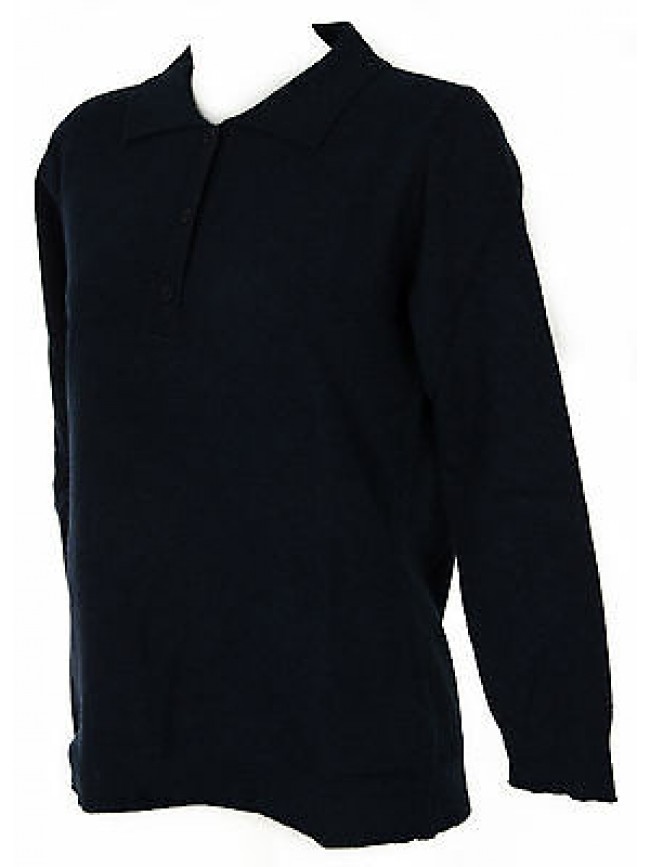 Maglia polo bottoni lana donna RAGNO art. A11008 taglia 54/XXL col. 113M DENIM