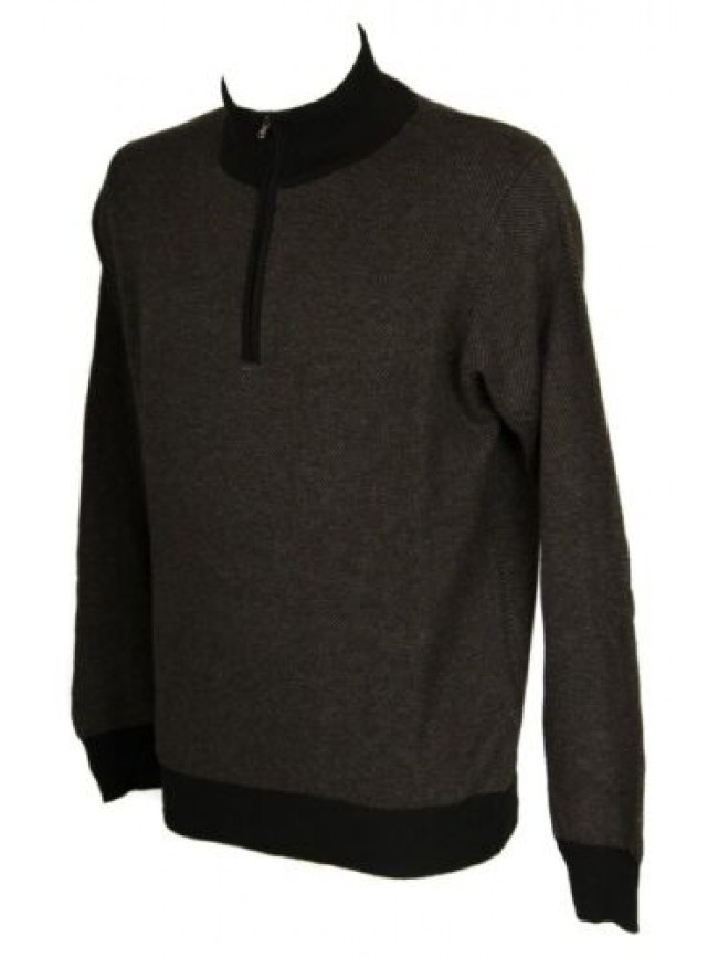 Maglia pullover uomo manica lunga collo alto mezzo zip RAGNO articolo A23553