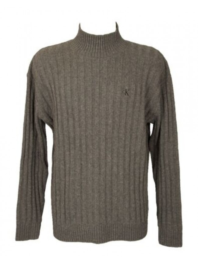 Maglia uomo CK CALVIN KLEIN JEANS con colletto rialzato mezzo collo misto lana a