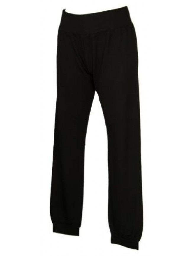 Pantalone lungo tempo libero pantaloni comfort donna viscosa con bordo RAGNO art