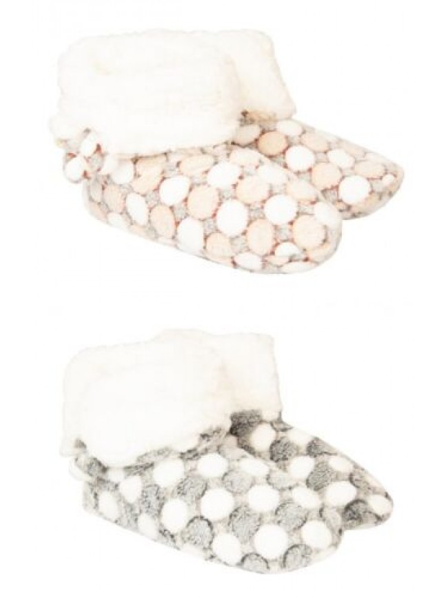 Pantofola donna CIOCCA  babbuccia stivaletto casa antiscivolo foderata all inter