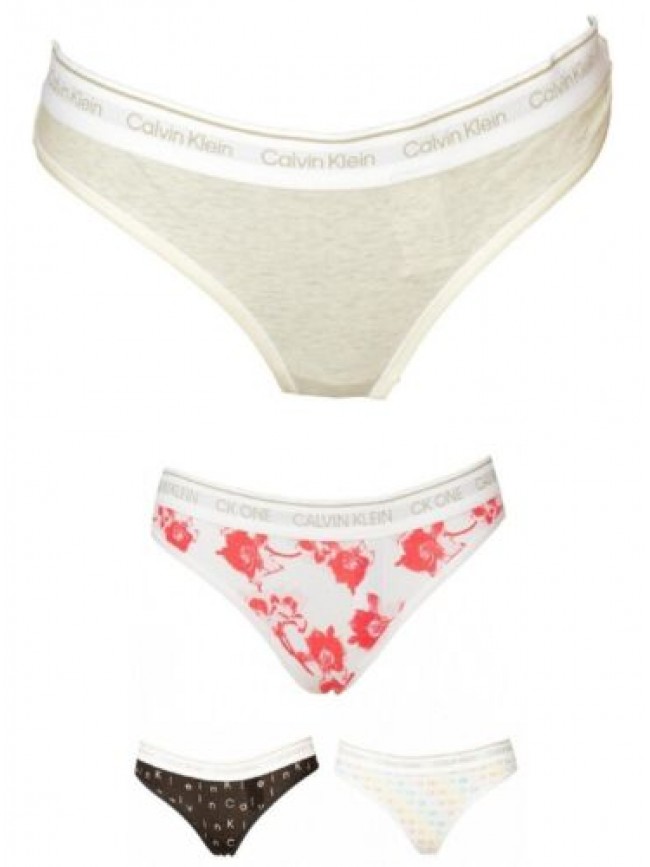 Perizoma donna CK CALVIN KLEIN cotone elasticizzato elastico a vista logato arti