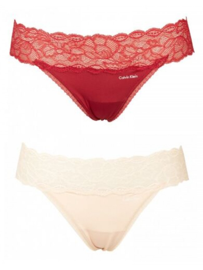 Perizoma donna CK CALVIN KLEIN  slip mutanda con inserti in pizzo underwear arti