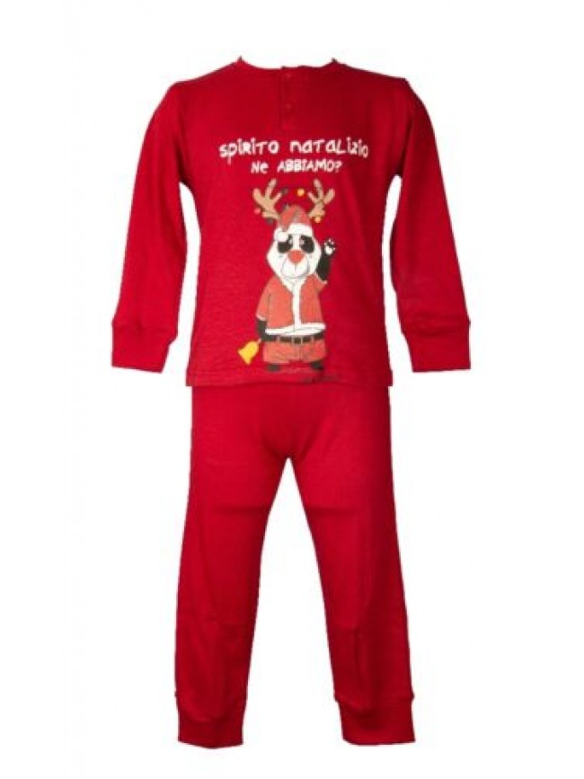 Pigiama bambino CRAZY FARM cotone interlock invernale manica lunga collo serafin