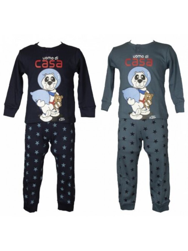 Pigiama bambino ragazzo CRAZY FARM cotone interlock invernale manica lunga collo