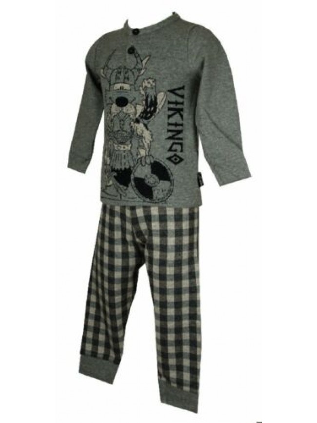 Pigiama bambino ragazzo manica lunga collo serafino sleepwear HAPPY PEOPLE artic