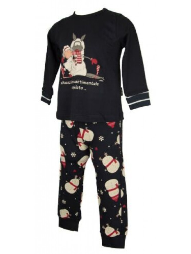 Pigiama bimba bambina manica lunga girocollo cotone interlock sleepwear HAPPY PE