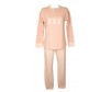 Pigiama donna RAGNO collo serafino cotton eco pile punto milano caldo e morbido 