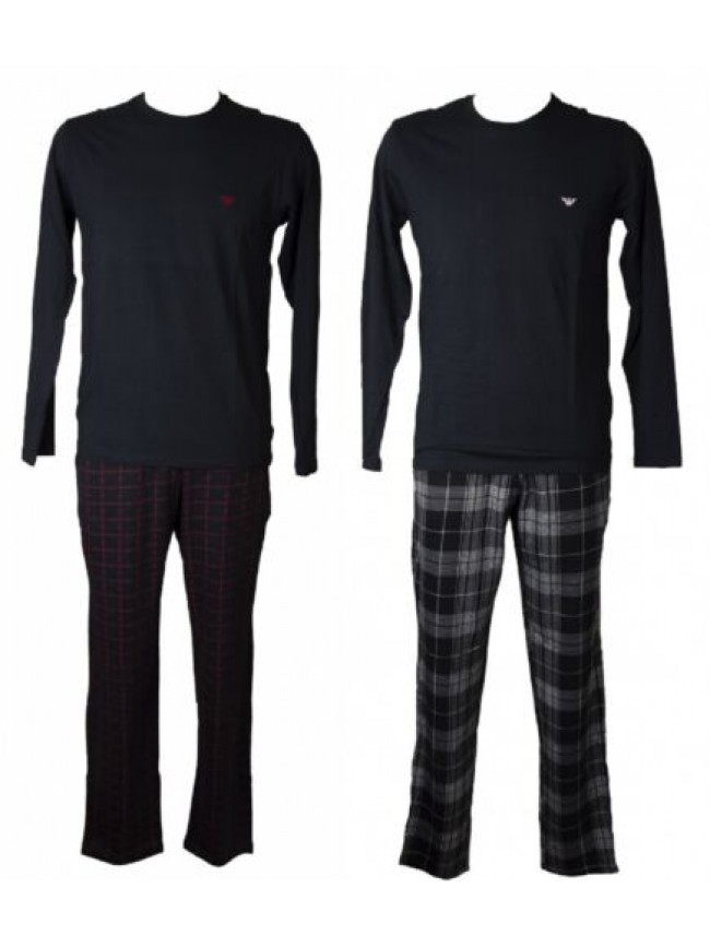 Pigiama uomo EMPORIO ARMANI cotone maglia girocollo pantalone elastico a vista c