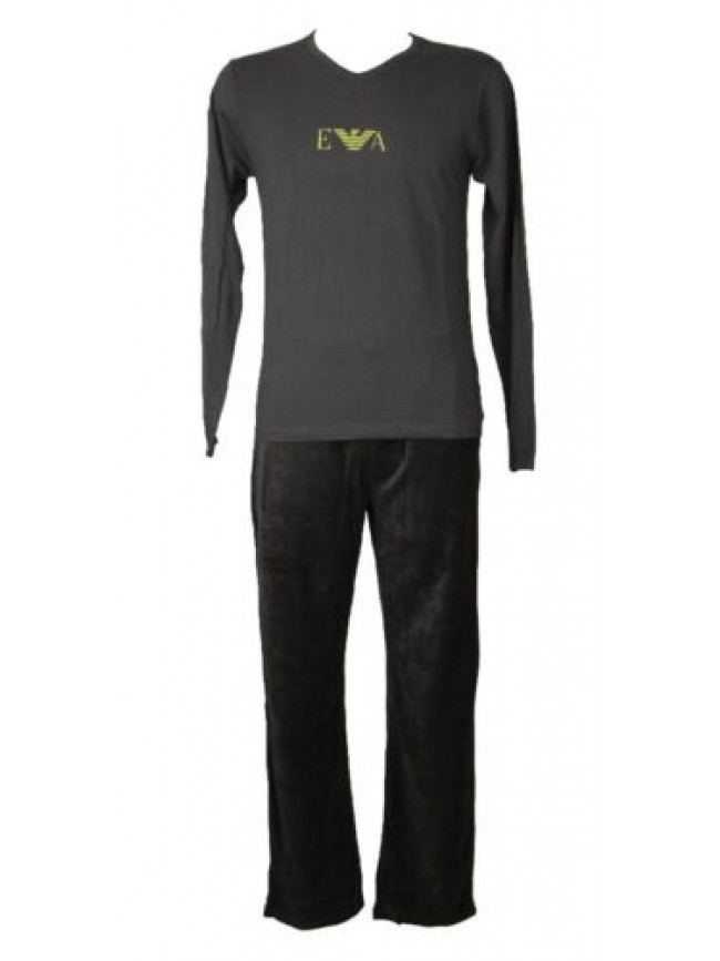 Pigiama uomo EMPORIO ARMANI interlock invernale pantalone con tasche laterali ma