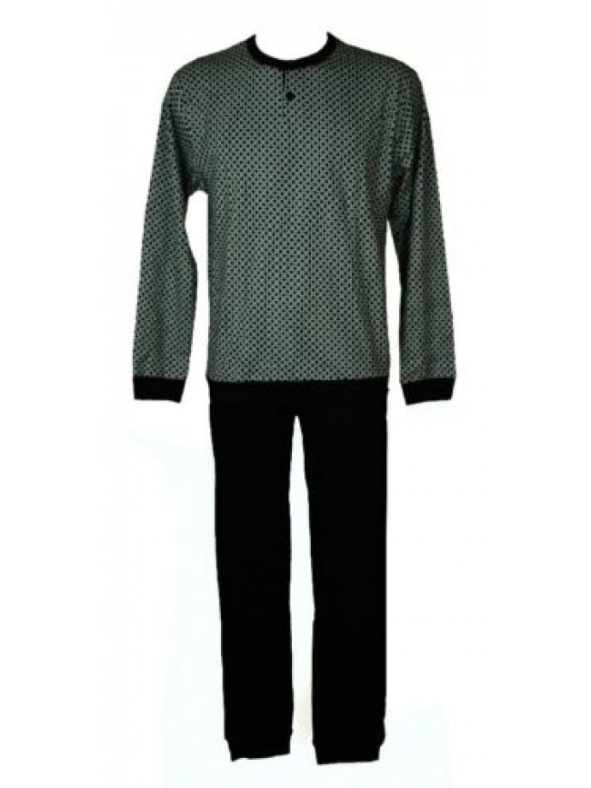 Pigiama uomo RAGNO SPORT caldo cotone interlock manica lunga pantalone lungo col