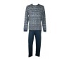 Pigiama uomo RAGNO interlock caldo cotone invernale manica lunga collo serafino 