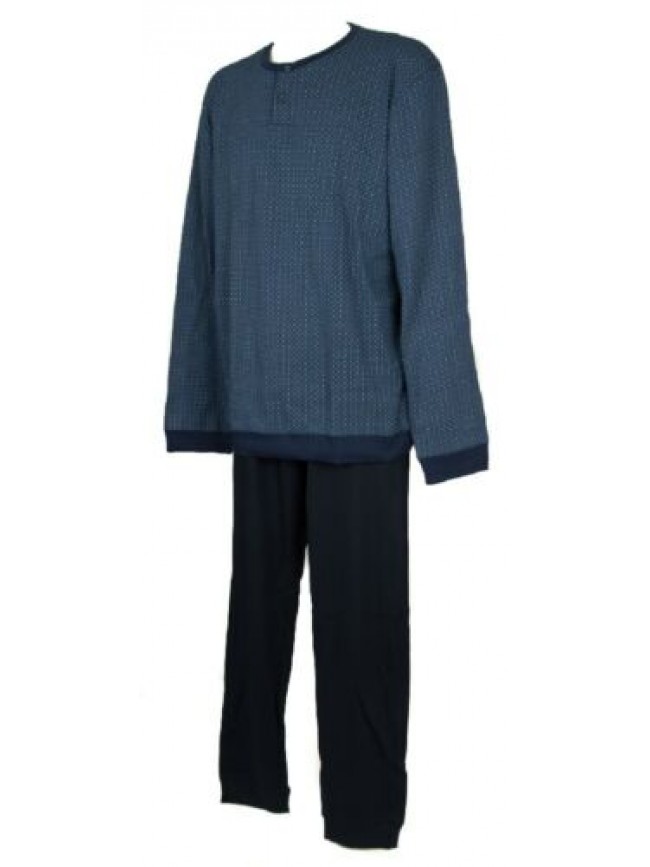 Pigiama uomo cotone interlock manica lunga collo serafino RAGNO articolo N25841