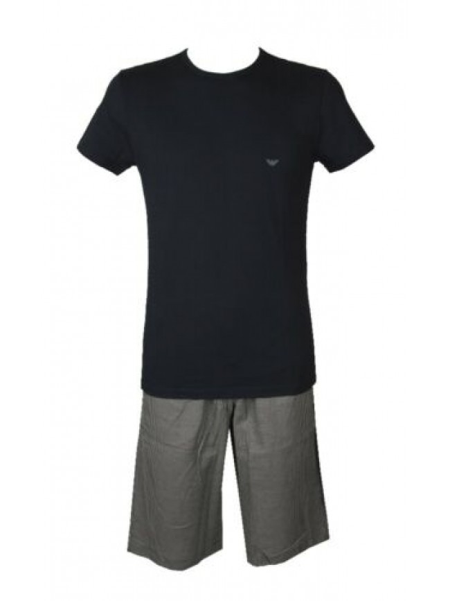 Pigiama uomo manica corta girocollo  pantalone corto bermuda  cotone EMPORIO ARM