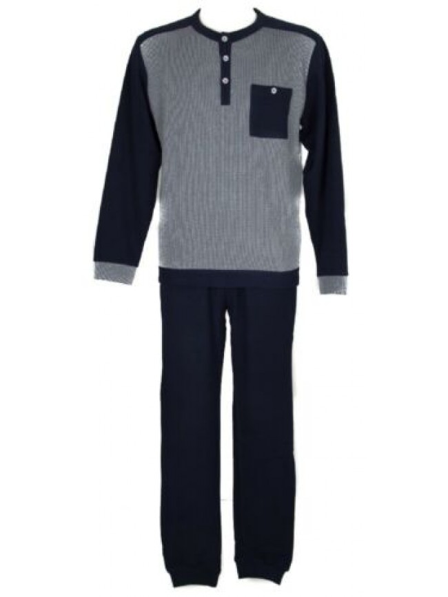 Pigiama uomo pile manica lunga collo serafino RAGNO articolo N23681