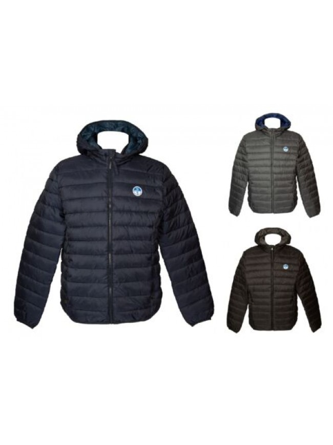 Piumino NORTH SAILS giubbotto giaccone giacca uomo con cappuccio staccabile con 