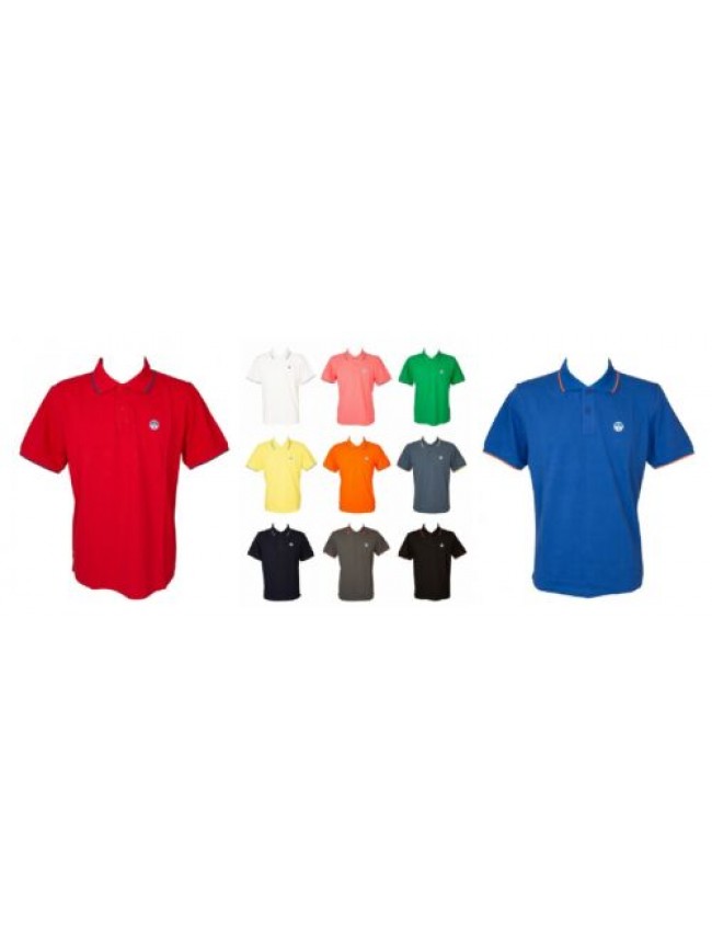 Polo uomo NORTH SAILS maglia manica corta con colletto e bottoni con logo ricama