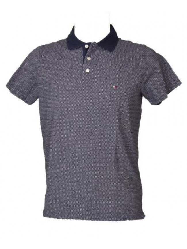 Polo uomo TH TOMMY HILFIGER maglia manica corta con colletto e bottoni cotone sl