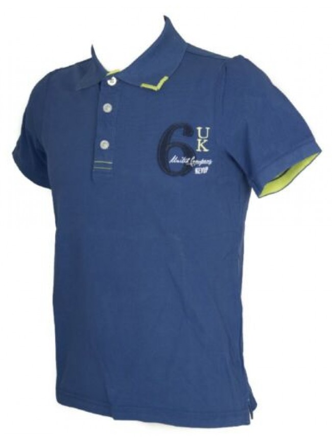 Polo uomo manica corta t-shirt colletto bottoni cotone KEY-UP articolo 2174Q