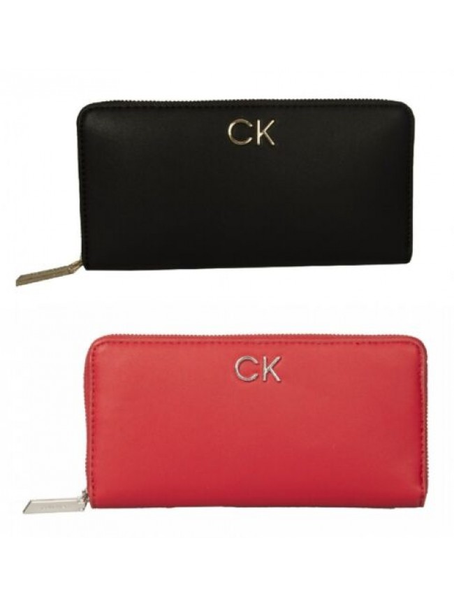 Portafoglio donna CK CALVIN KLEIN articolo K60K609699 CK RE LOCK  Z/A WALLET LG 