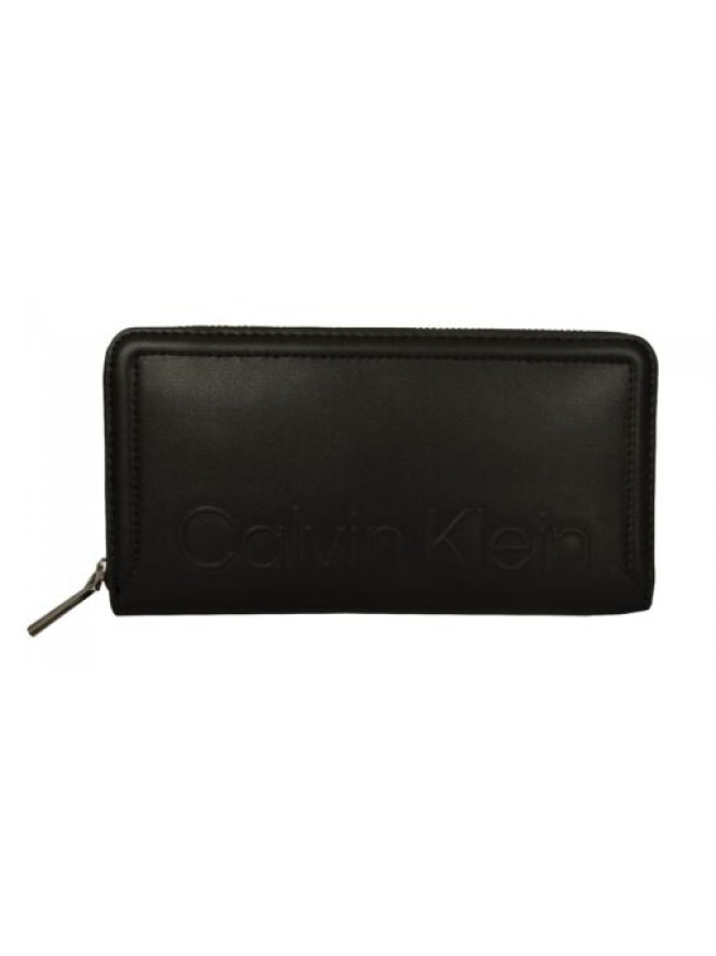 Portafoglio donna CK CALVIN KLEIN articolo K60K609919 MINIMAL HARDWARE Z/WALLET 