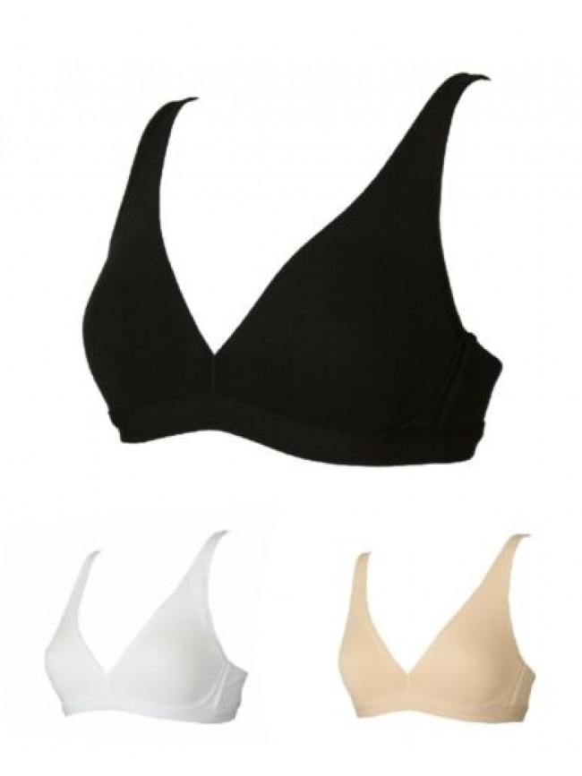 Reggiseno RAGNO donna vela triangolo senza ferreto  cotone biocotton stetch arti