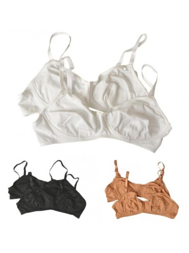 Reggiseno donna RAGNO senza ferretto coppa morbida confezione 2 capi beyoutiful 
