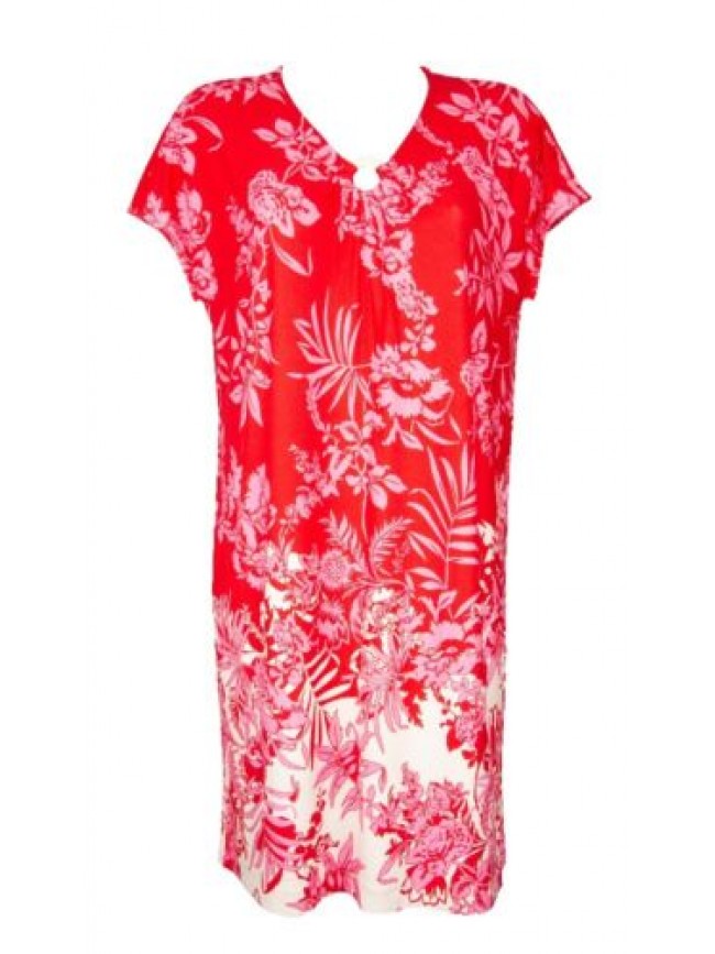 SG Abito donna RAGNO manica kimono calata motivo davanti con anello misto viscos