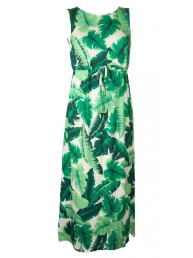 SG Abito donna RAGNO spalla larga vestito lungo con spacchi laterali in viscosa 