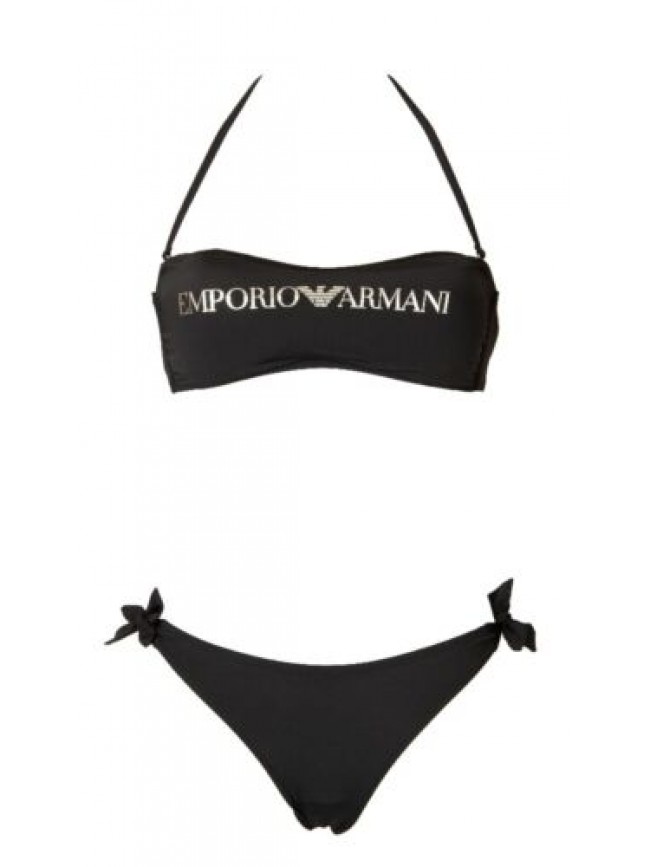 SG Bikini donna EMPORIO ARMANI reggiseno a fascia imbottitura removibile e slip 