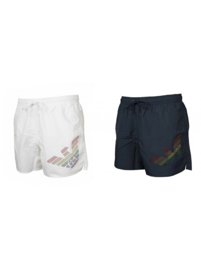 SG Boxer costume uomo mare o piscina col coulisse beachwear EMPORIO ARMANI artic