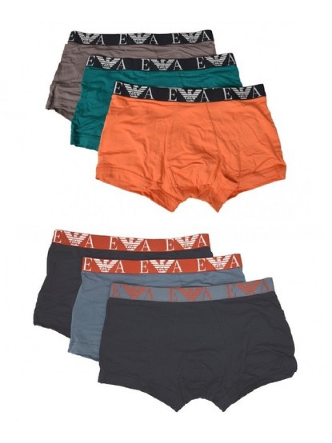 SG Boxer uomo EMPORIO ARMANI parigamba confezione 3 capi elastico a vista cotone