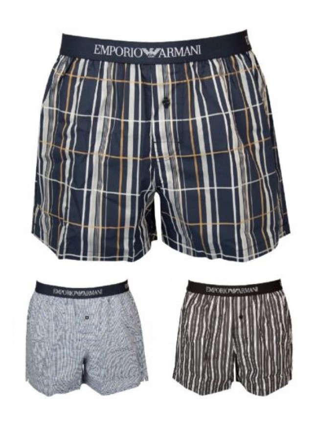 SG Boxer uomo EMPORIO ARMANI parigamba elastico a vista logato tessuto stoffa di