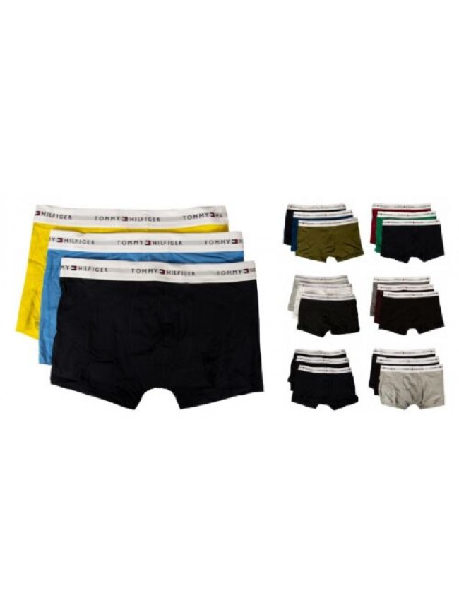 SG Boxer uomo TH TOMMY HILFIGER confezione 3 pezzi elastico a vista cotone elast