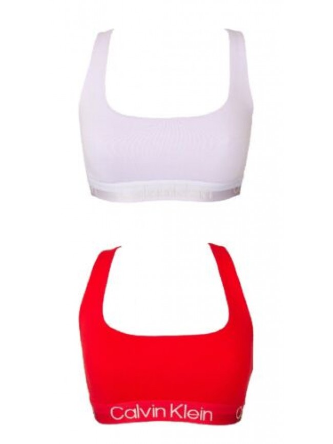 SG Bralette donna CK CALVIN KLEIN reggiseno brassiere elastico a vista incrociat