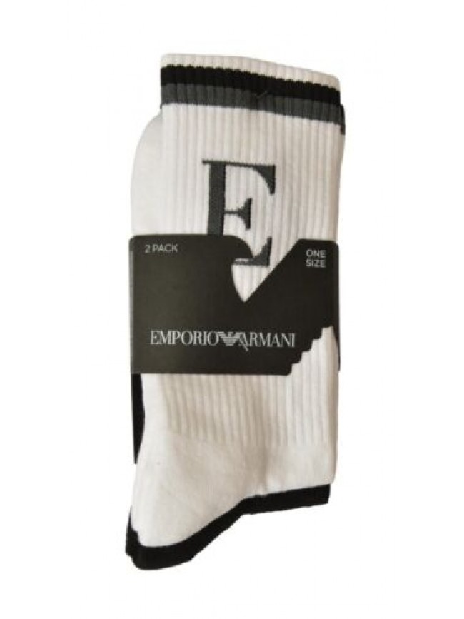 SG Calze uomo EMPORIO ARMANI 2 paia di calzini basse con logo e suola in spugna 