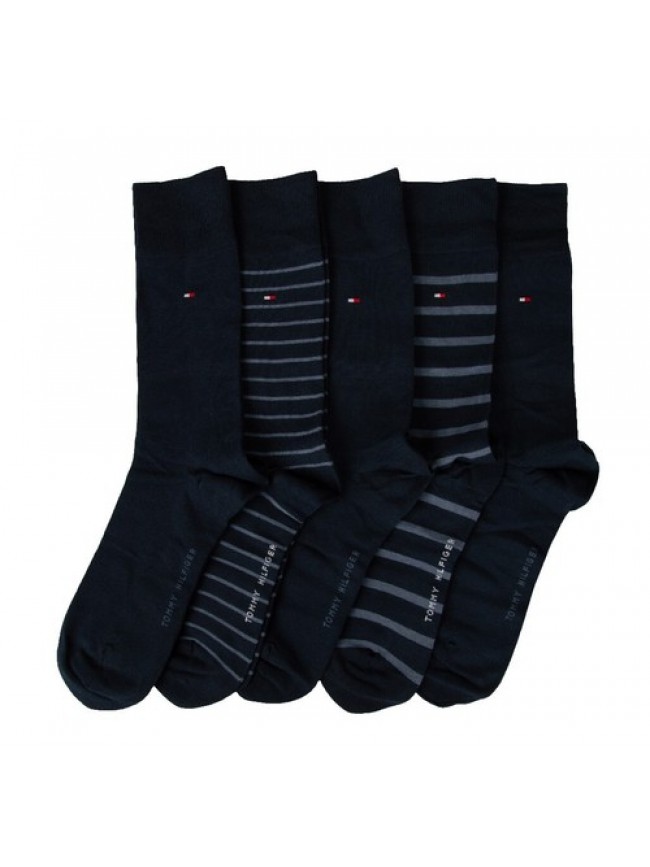 SG Calze uomo TH TOMMY HILFIGER 5 paia di calzini trunk bassi in cotone assortit