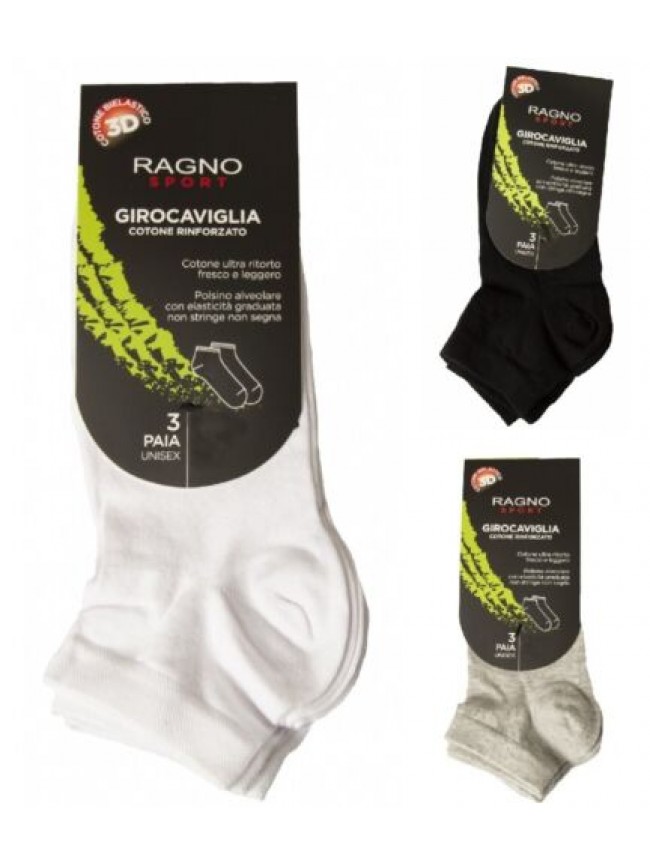 SG Calzino RAGNO SPORT 3 paia di calze unisex calzini girocaviglia polsino non s