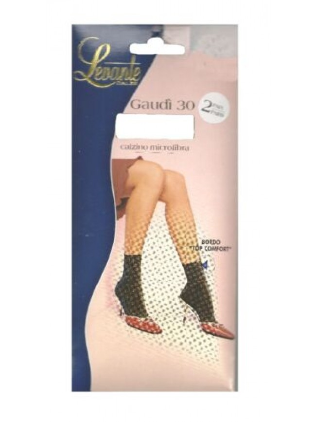 SG Calzino donna LEVANTE basso corto 30 den confezione 2 paia bordo top comfort 