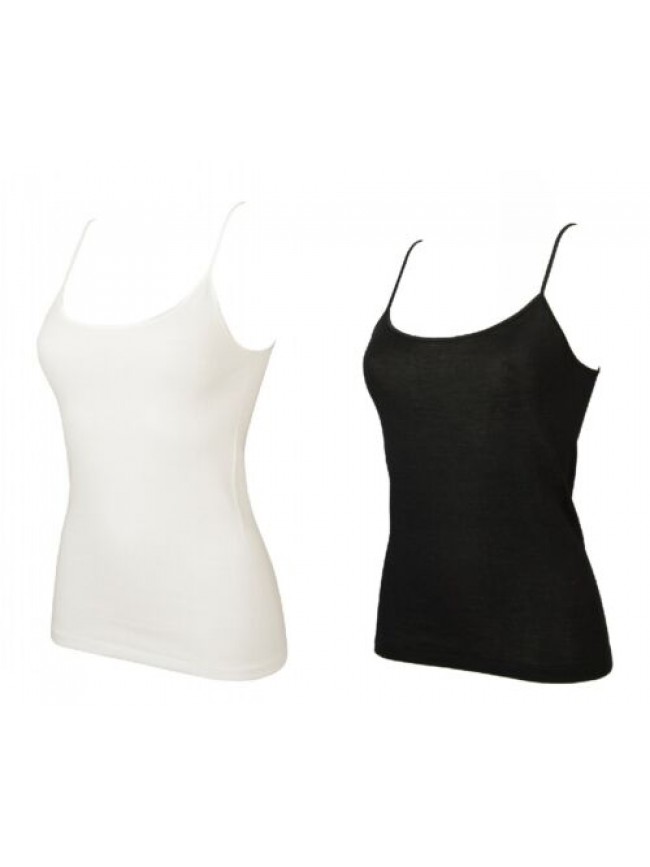 SG Camiciola donna top RAGNO laccino (composizione: fuori 60% lana merino e 40% 